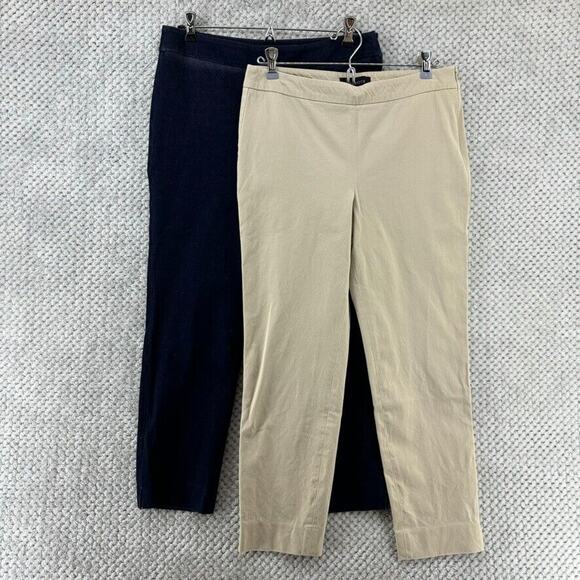 Talbots Pants Women 6P Bundle Khaki/Blue Mid Rise Chatham Ankle Stretch Slim - Picture 1 of 16